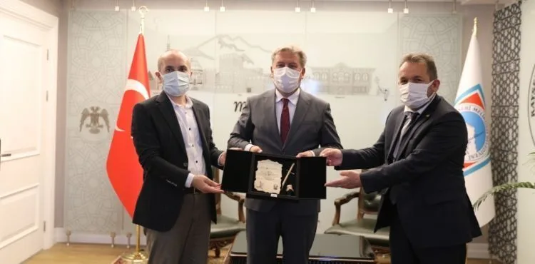 İLİM YAYMA VAKFI MÜTEVELLİ HEYETİ ÜYELERİ BAŞKAN PALANCIOĞLU'NU ZİYARET ETTİ