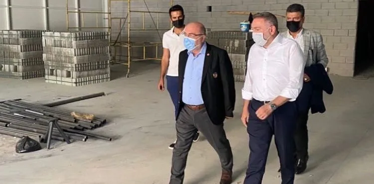 Dr.Alpaslan Baki Ertekin Merkez Kampusünde yaptırılan modern atölyeler inşaatını gezdi.