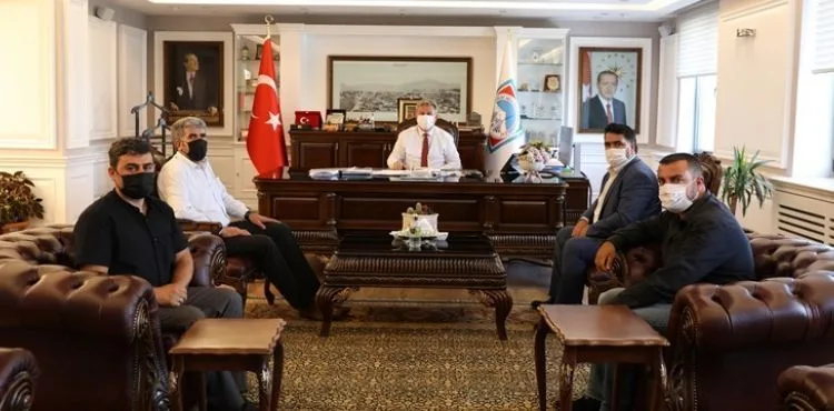 PAZARCILAR ODASINDAN BAŞKAN PALANCIOĞLU’NA ZİYARET