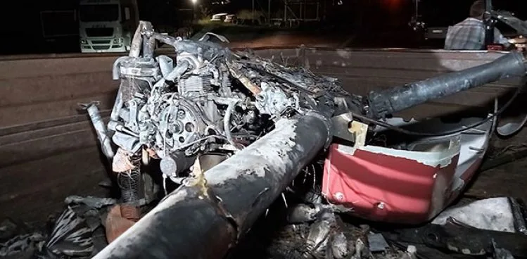 Çanakkale'de gözetleme uçuşu yapan insansız helikopter düştü