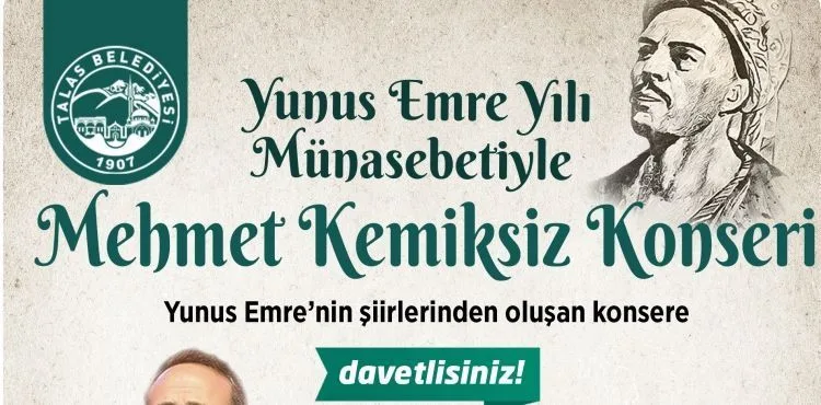 TALAS’TA MEHMET KEMİKSİZ KONSERİ