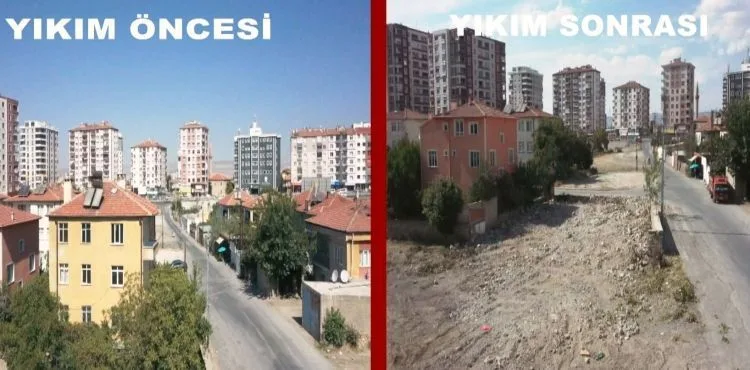 KOCASİNAN’DA DÖNÜŞÜMLE ESKİ BİNALAR YIKILARAK, MODERN BİR YAPILAŞMAYLA TAÇLANDIRILIYOR