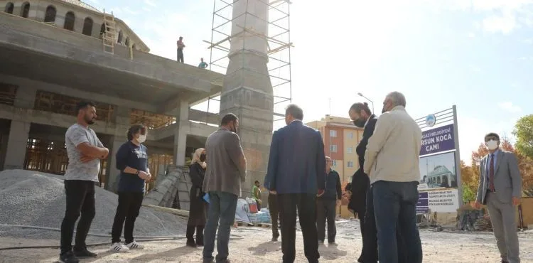 BAŞKAN PALANCIOĞLU, DURSUN KOCA CAMİ’NİN İNŞAATINI İNCELEDİ