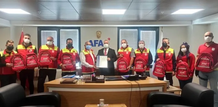 Arama Kurtarma Akreditasyon Sertifikası alan Türkuaz'dan AFAD'a ziyaret