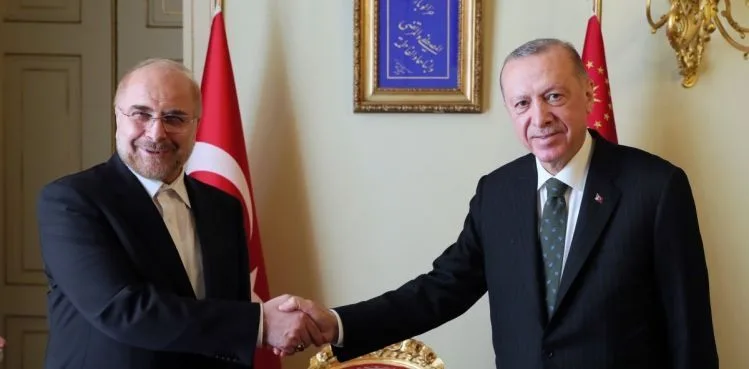 Cumhurbaşkanı Erdoğan, İran Meclis Başkanı Galibaf'ı kabul etti