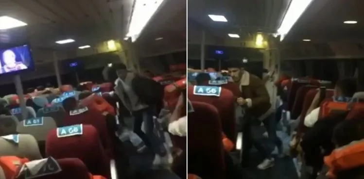 Fırtınaya denizin ortasında yakalandılar