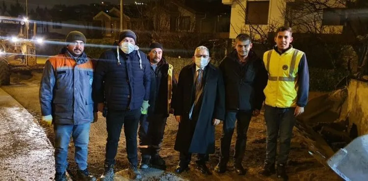 BAŞKAN BÜYÜKKILIÇ, GECE GÜNDÜZ DEMEDEN YATIRIMLARI YERİNDE DENETLİYOR