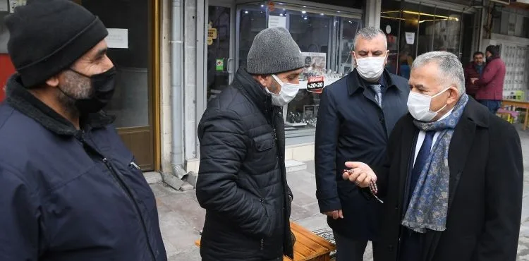 BAŞKAN BÜYÜKKILIÇ’TAN HUNAT ESNAFINA ZİYARET