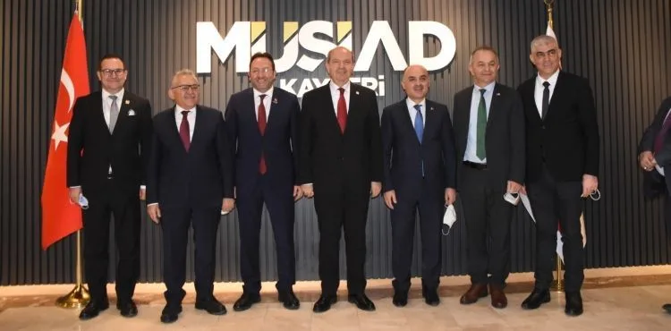 KKTC Cumhurbaşkanı Ersin Tatar, MÜSİAD Kayseri Şubesini ziyaret etti