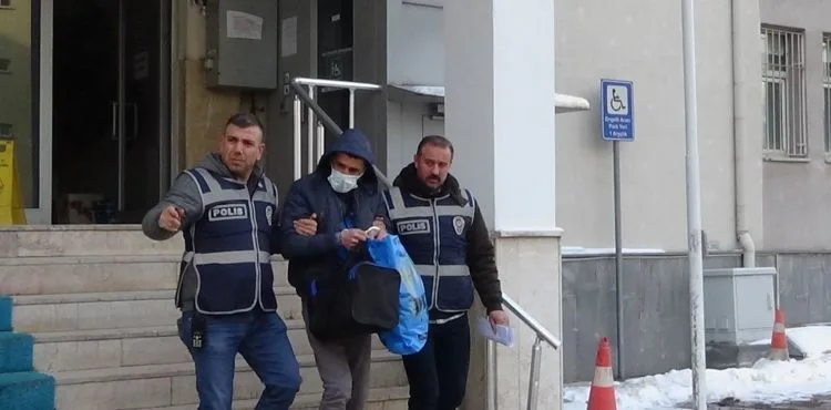 Banyoda yakalanan hırsızlık zanlısını, cezaevine eşi uğurladı
