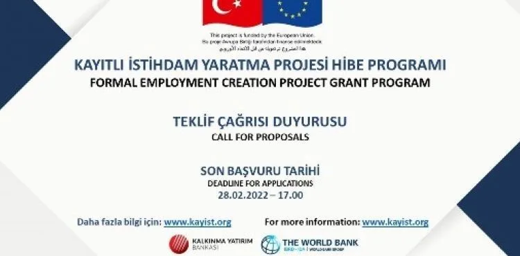 TKYB Kayıtlı İstihdam Yaratma Projesi Hibe Programı Başvuru Dönemi Devam Ediyor