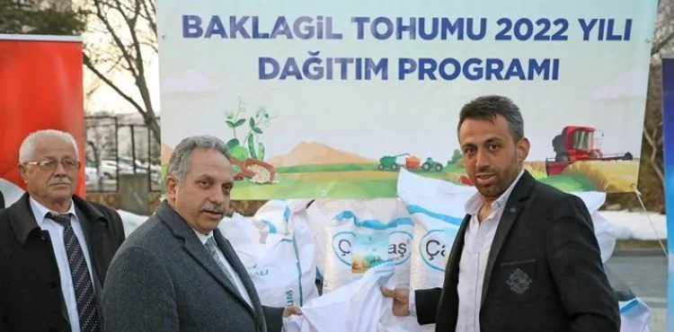 TALAS’TAN ÇİFTÇİYE 32 TON BAKLAGİL TOHUMU DAHA!