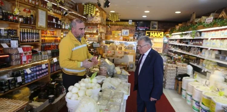 BAŞKAN BÜYÜKKILIÇ, KAPI KAPI ESNAF ZİYARETLERİNİ SÜRDÜRÜYOR
