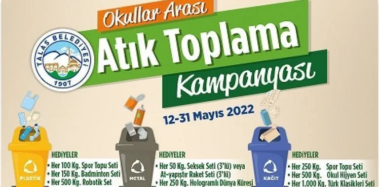 TALAS’TA OKULLAR ARASI ATIK TOPLAMA KAMPANYASI