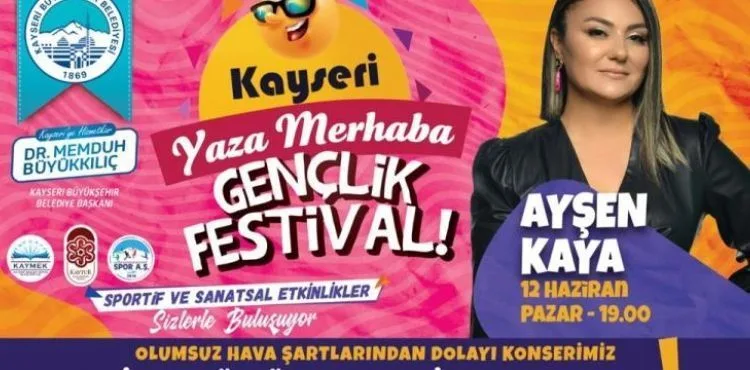 BÜYÜKŞEHİR’İN HAFTA SONU GERÇEKLEŞECEK GENÇLİK FESTİVALİ KONSERLERİ ERCİYES KÜLTÜR MERKEZİ’NE ALINDI
