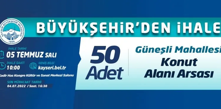 BÜYÜKŞEHİR’DEN İHALE