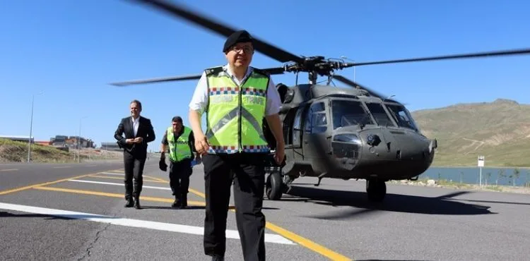 Helikopterli trafik denetimde 539 araç kontrol edildi