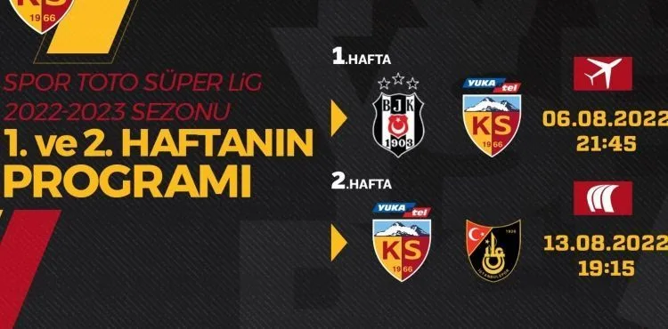 Kayserispor ilk iki maçını Cumartesi günü oynayacak