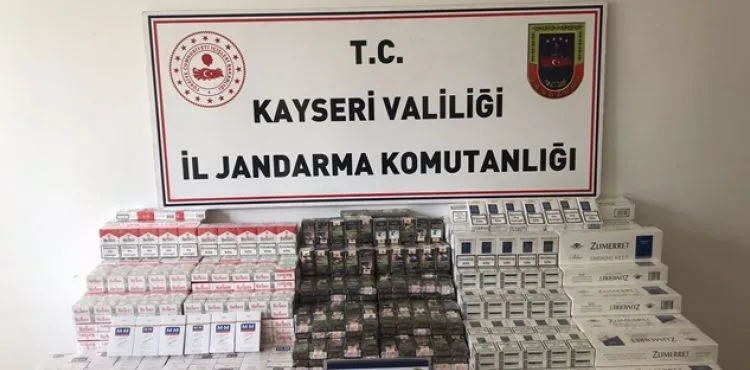 Jandarma ekipleri kaçak sigara ele geçirdi