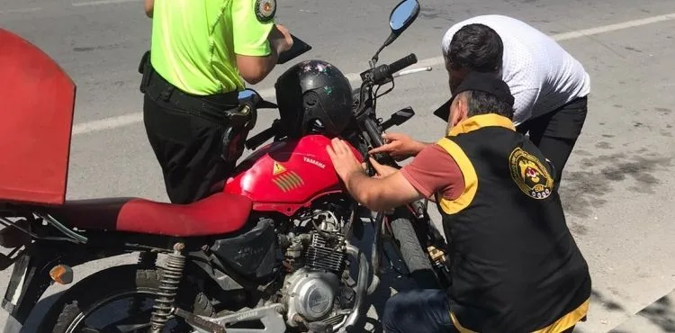 Motosiklet ve Tofaş marka araçlar denetlendi