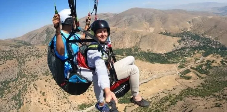 Yahyalı'da yamaç paraşütü deneme uçuşu gerçekleştirildi