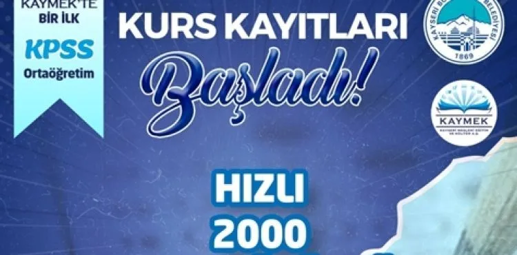BÜYÜKŞEHİR KAYMEK’TE BİR İLK: ORTAÖĞRETİM KPSS KURSU