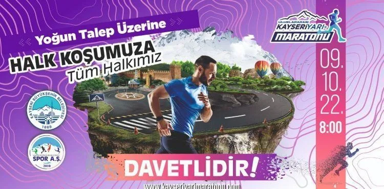 ULUSLARARASI KAYSERİ YARI MARATONU, PAZAR GÜNÜ START ALIYOR