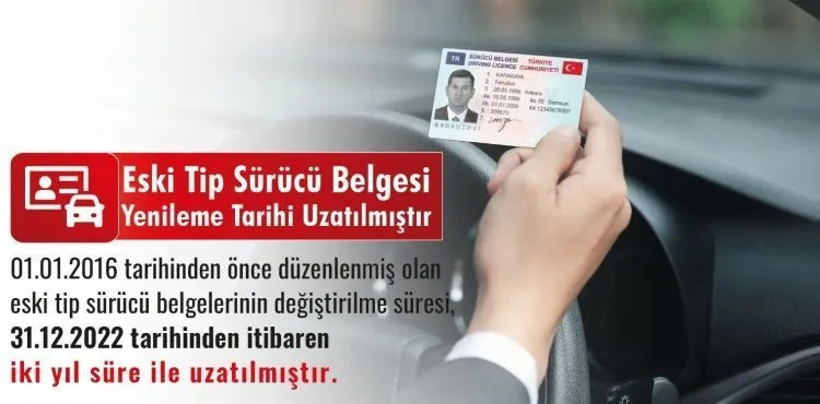 Eski tip sürücü belgesi yenileme ücreti belli oldu