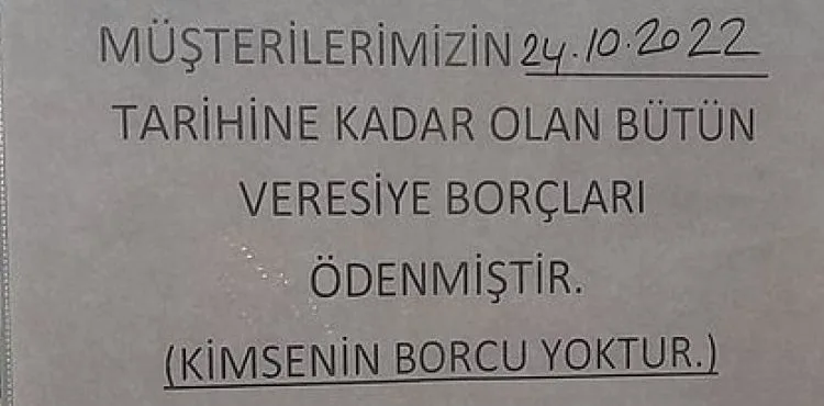 Hayırsever vatandaşların bakkallara olan borçlarını kapattı