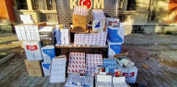 Kayseri’de 220 bin dal boş makaron ele geçirildi