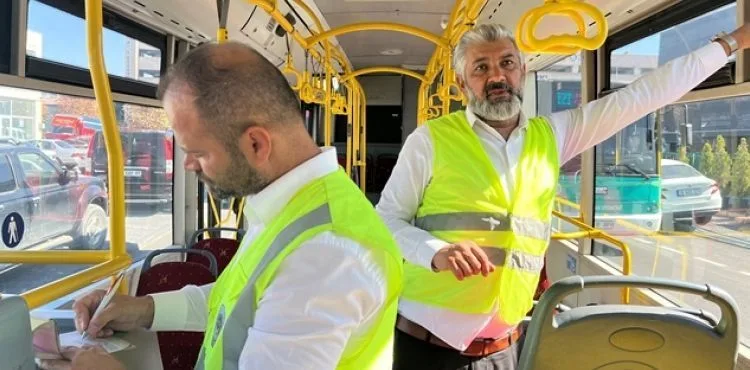 ULAŞIM A.Ş. GÜVENLİ VE KONFORLU ULAŞIM İÇİN OTOBÜSLERİ DENETLİYOR
