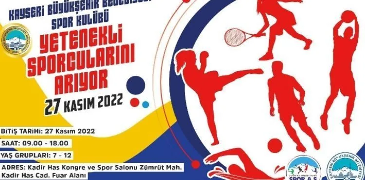 KAYSERİ BÜYÜKŞEHİR BELEDİYESİ, YETENEKLİ SPORCULARI KEŞFEDECEK
