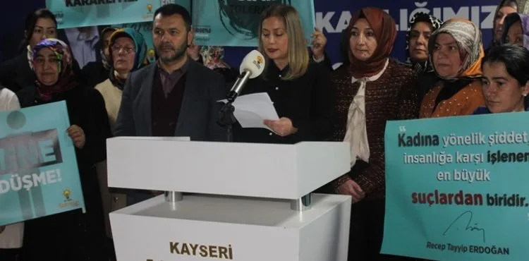 AK PARTİ KAYSERİ İL KADIN KOLLARI BAŞKANLIĞI 25 KASIM KADINA ŞİDDETE KARŞI ULUSLARARASI MÜCADELE GÜNÜ BASIN AÇIKLAMASI