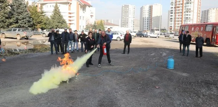 KASKİ’DE YANGIN TATBİKATI