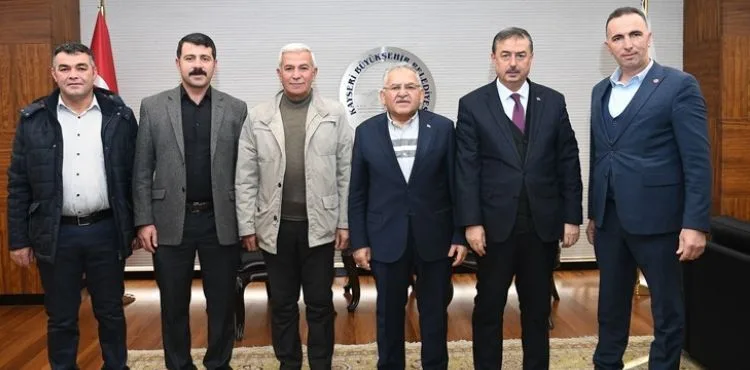 BAŞKAN BÜYÜKKILIÇ, KAYMAKAM VE BAŞKANLARI AĞIRLADI