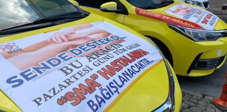 Taksi şoförlerinden örnek davranış: Günlük kazançlarını SMA hastası çocuklar için bağışlayacaklar
