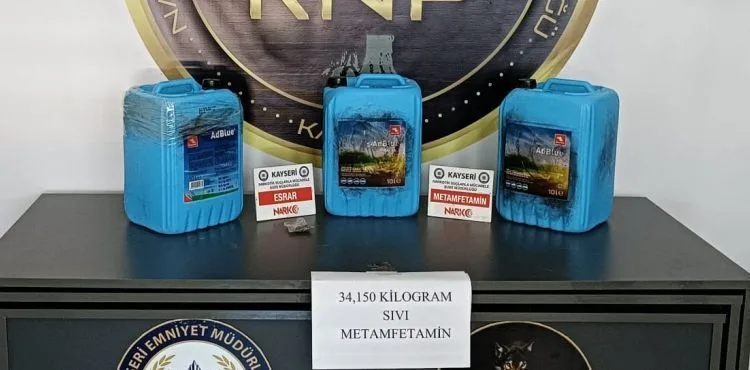 34 kilo 150 gram uyuşturucu madde yakalandı