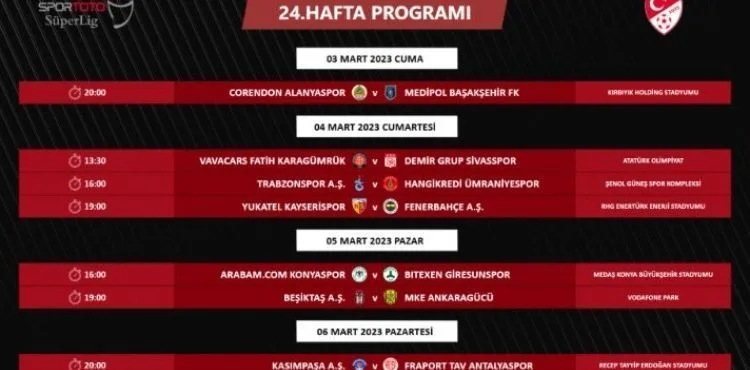 Kayserispor – Fenerbahçe maçı 4 Mart’ta oynanacak