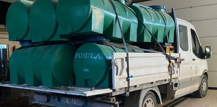 KAYSERİ BÜYÜKŞEHİR’DEN DEPREM BÖLGESİNE 21 ADET SU DEPOSU