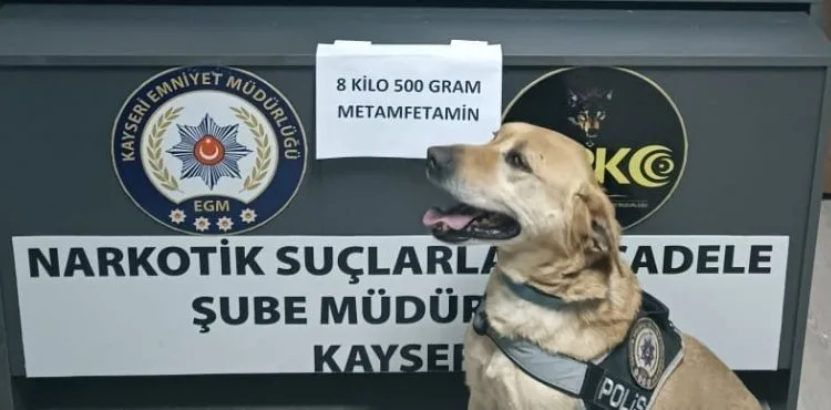 Kayseri'de 8,5 kilo uyuşturucu madde ele geçirildi