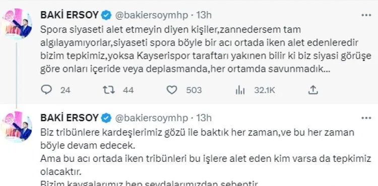Tribünlerden hükümet aleyhine sloganlar için kim ne dedi?