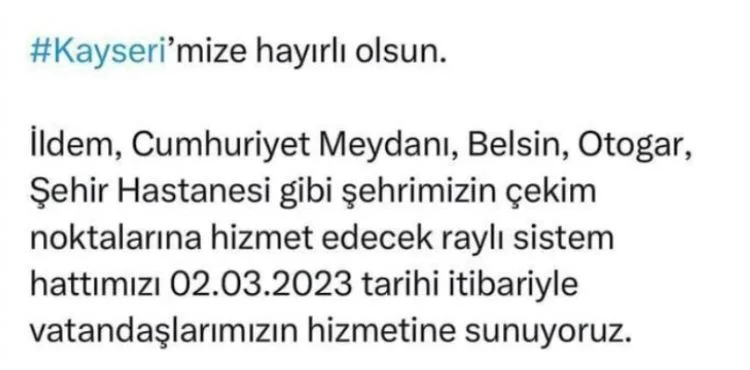 Yapımı tamamlanan tramvay hattı yarın hizmete başlıyor