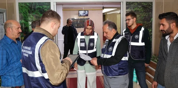 BAŞKAN YALÇIN, HASAR TESPİT ÇALIŞMALARINA KATILDI