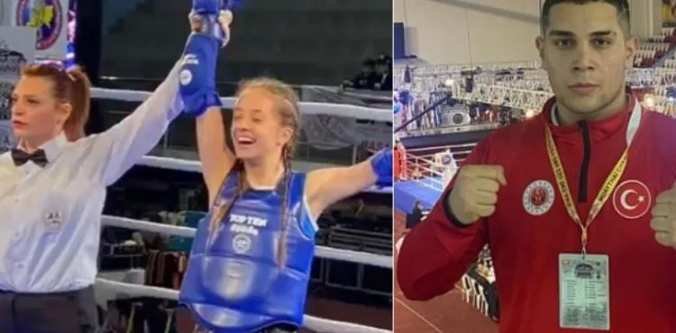 Kayserili muaythaiciler Ayşe Sena ve Murat Avcı, Avrupa Şampiyonu oldu