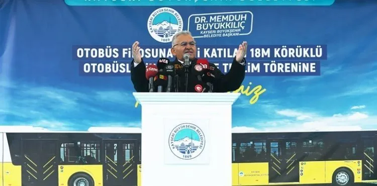 BAŞKAN BÜYÜKKILIÇ, 12 ADET YENİ OTOBÜSÜ TANITTI