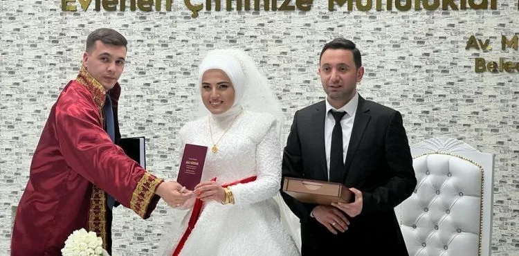 Depremzede çift İncesu’da dünya evine girdi
