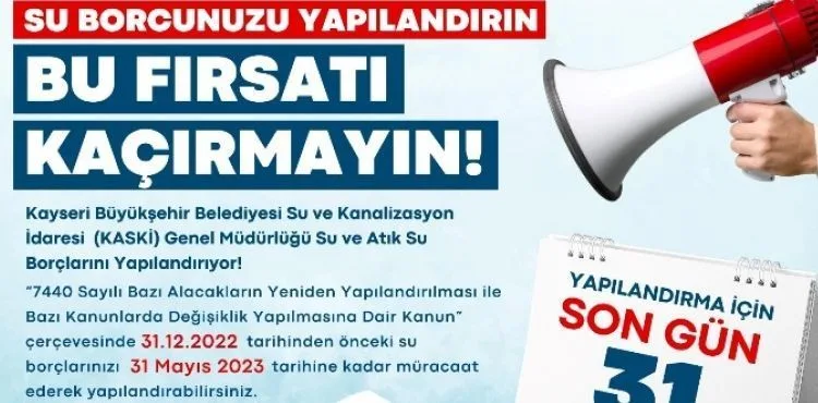 KASKİ’DEN SU BORCU OLANLARA BÜYÜK FIRSAT