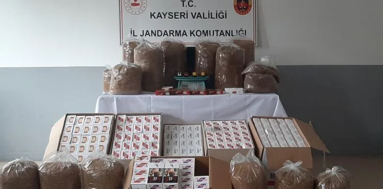 83 kilogram kaçak tütün ele geçirildi