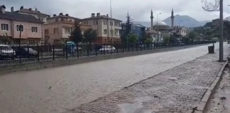 Şiddetli yağış sele dönüştü