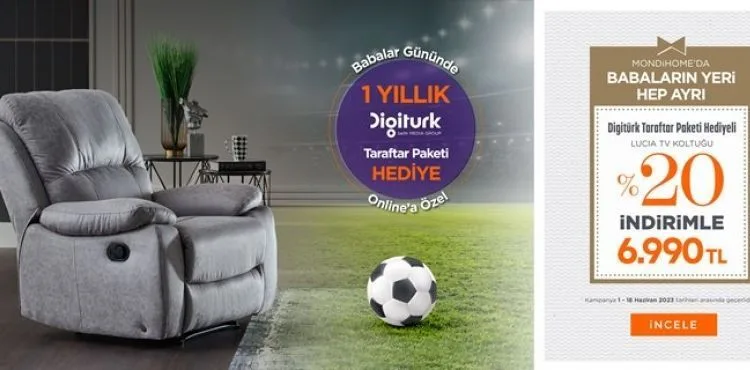Mondihome'dan Babalar Günü Hediyesi; Lucia TV Koltuğu % 20 İndirimli!
